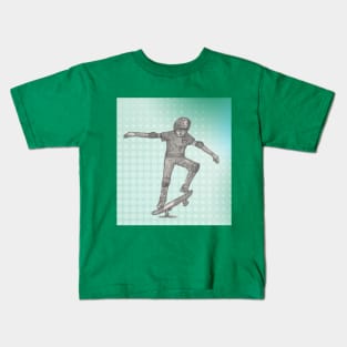 Young Boy on Scateboard Kids T-Shirt